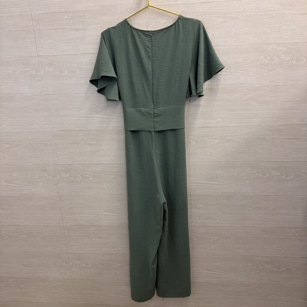 Entro Green Short Sleeve Jumpsuit Large