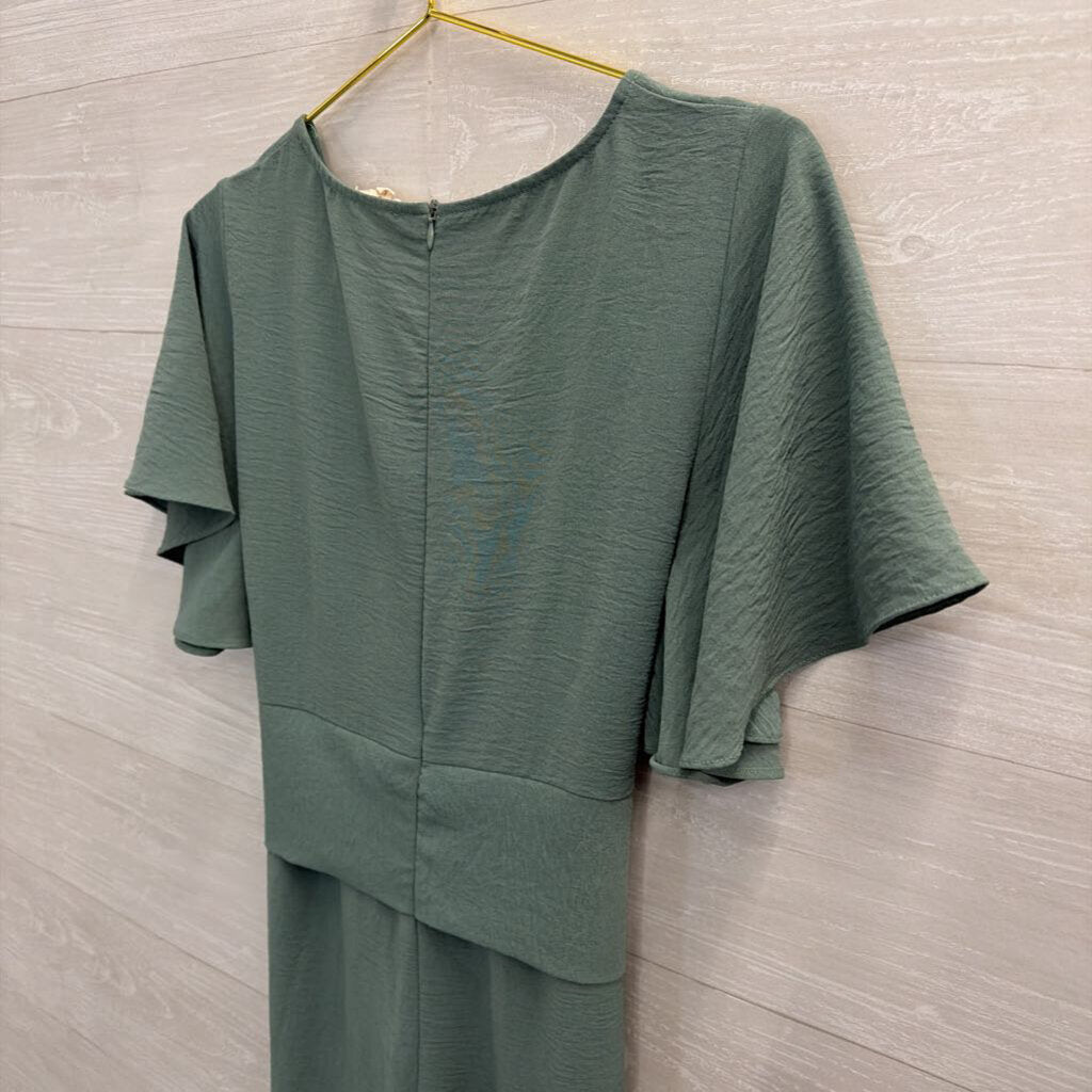 Entro Green Short Sleeve Jumpsuit Large