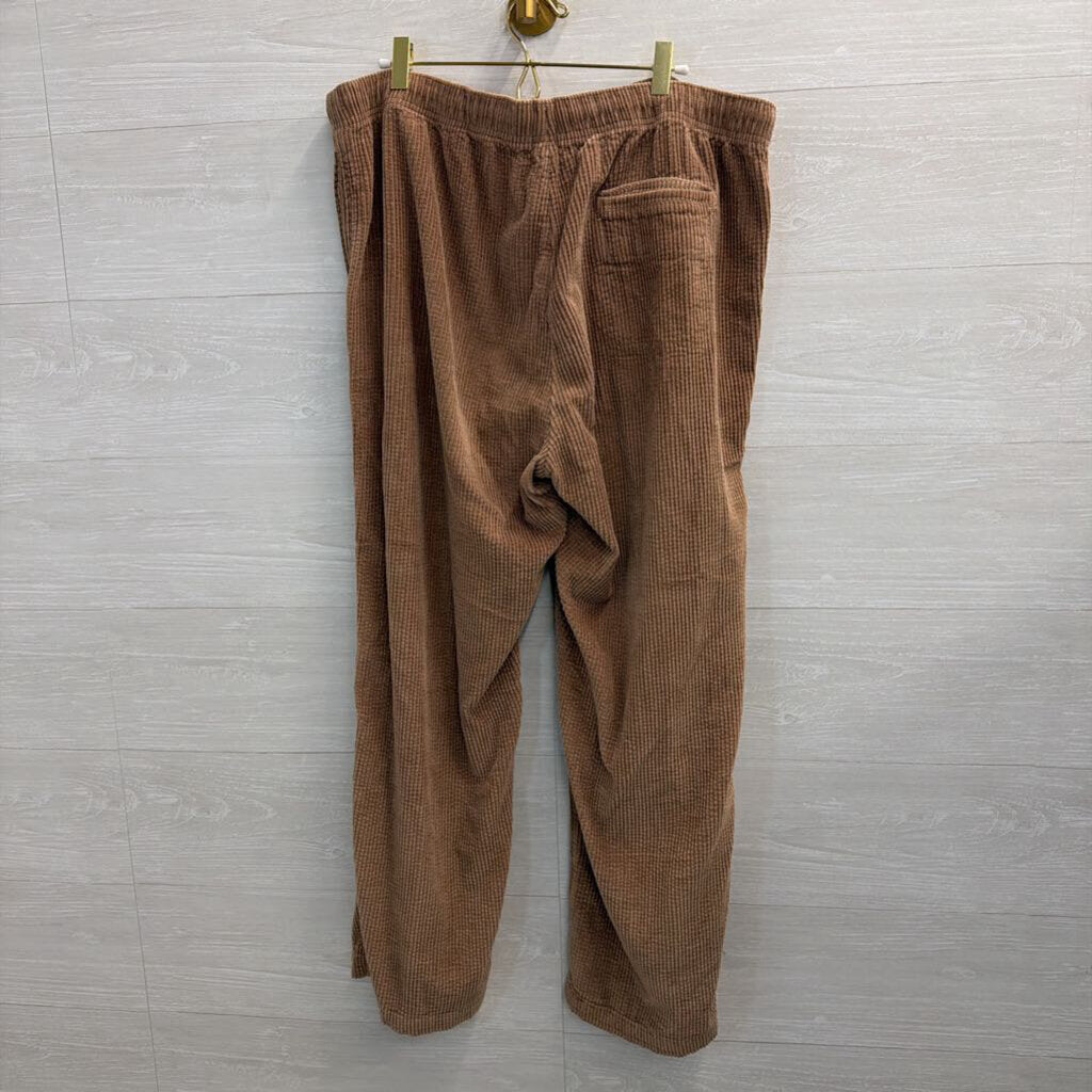 Aerie Brown Corduroy Wide Leg Pull On Pants Extra Large