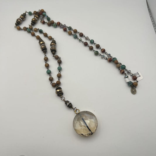 Brown/ Multi Beaded Long Necklace