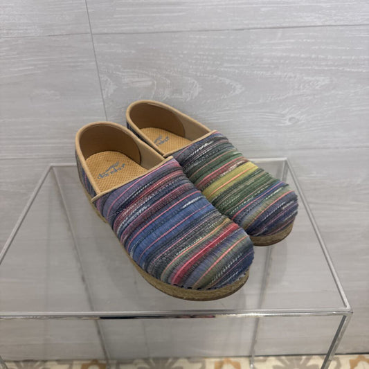Dansko Beige/ Multi Striped Jute Pro Clogs 37