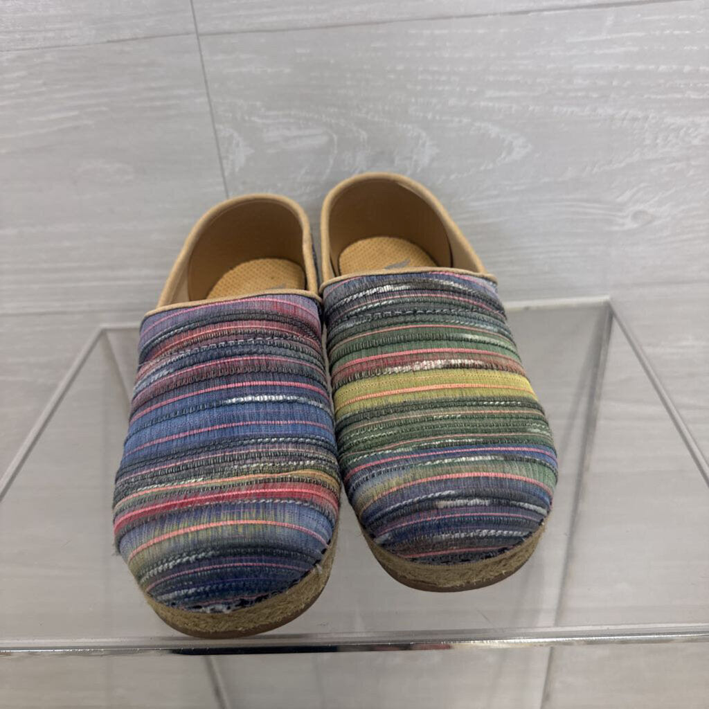 Dansko Beige/ Multi Striped Jute Pro Clogs 37