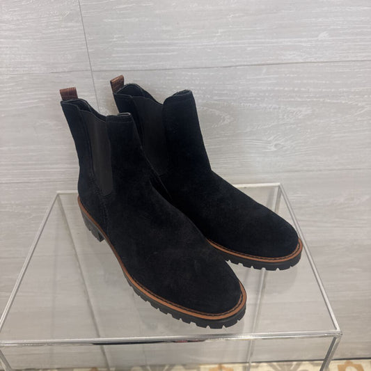 Sam Edelman Black Suede Jaclyn Chelsea Boots 8