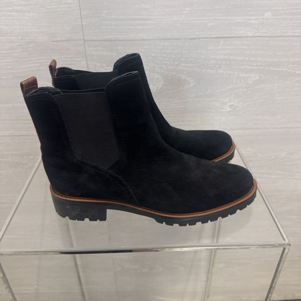 Sam Edelman Black Suede Jaclyn Chelsea Boots 8