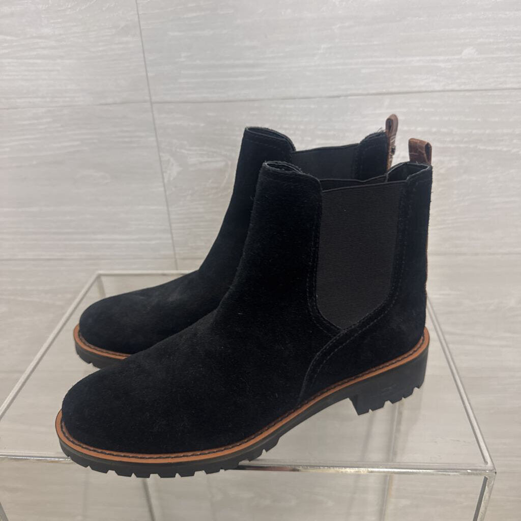 Sam Edelman Black Suede Jaclyn Chelsea Boots 8