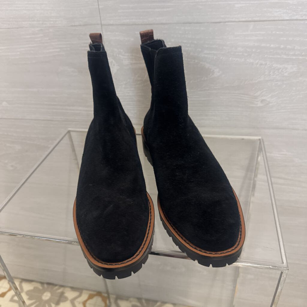 Sam Edelman Black Suede Jaclyn Chelsea Boots 8