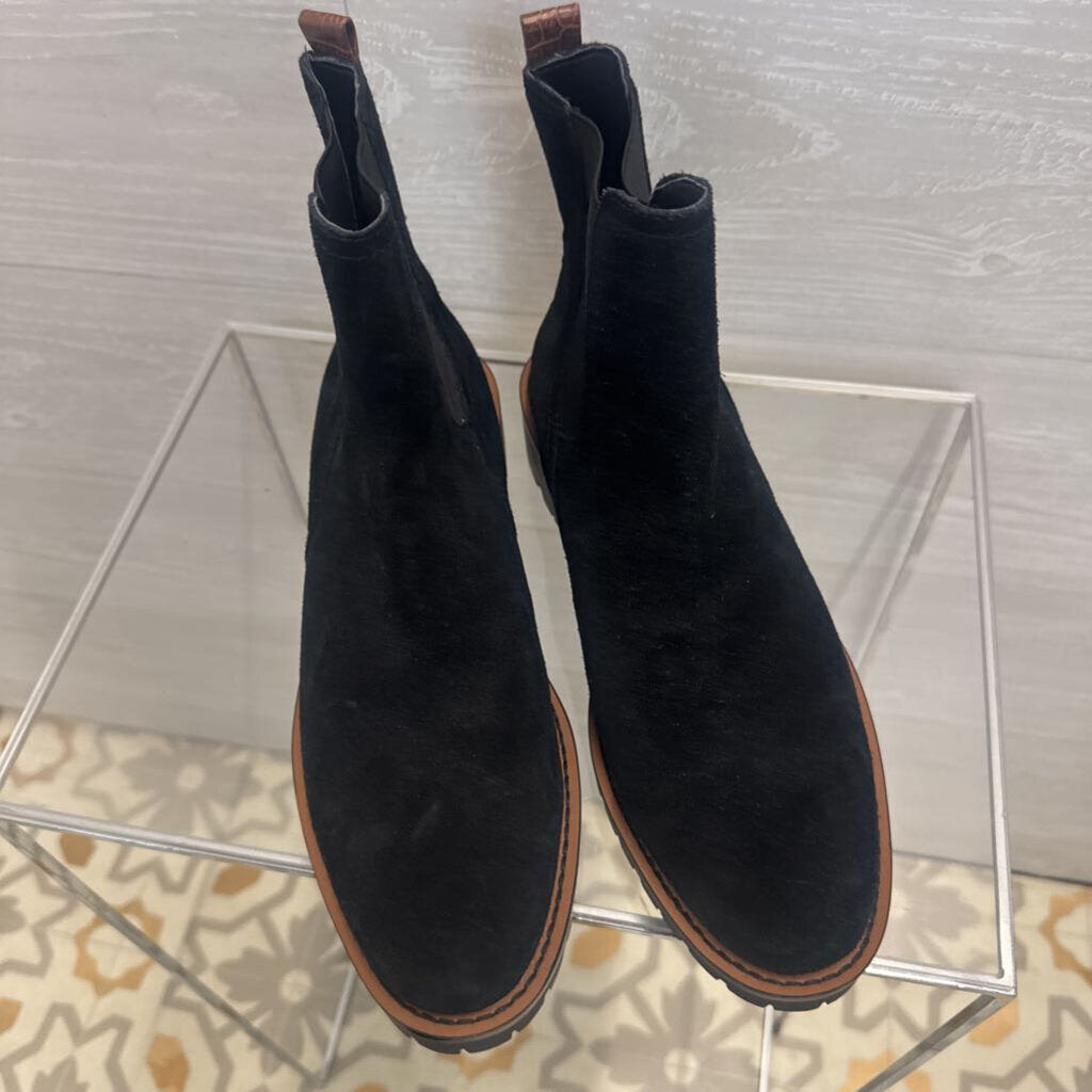 Sam Edelman Black Suede Jaclyn Chelsea Boots 8