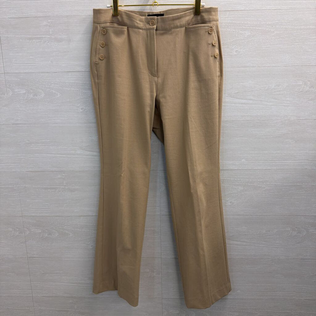 Talbots Brown Wide Leg Trouser Pants 8