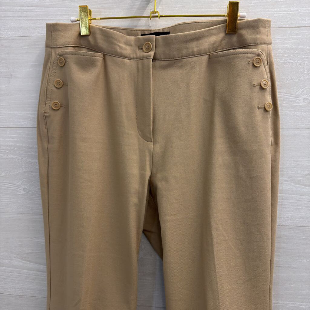 Talbots Brown Wide Leg Trouser Pants 8