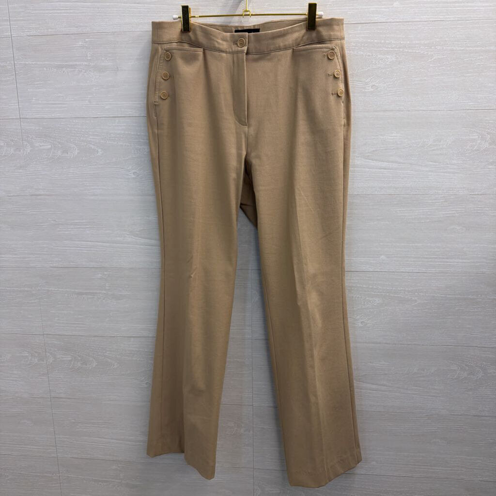 Talbots Brown Wide Leg Trouser Pants 8