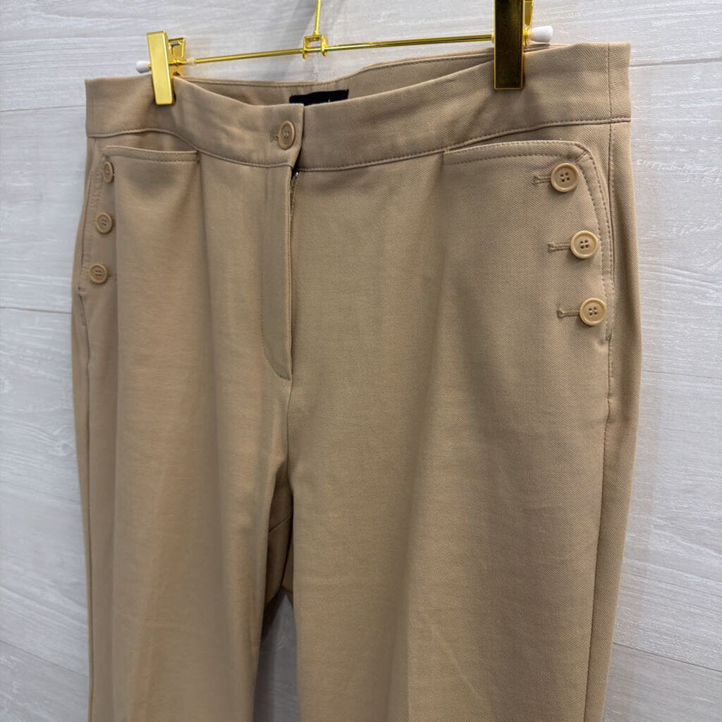 Talbots Brown Wide Leg Trouser Pants 8