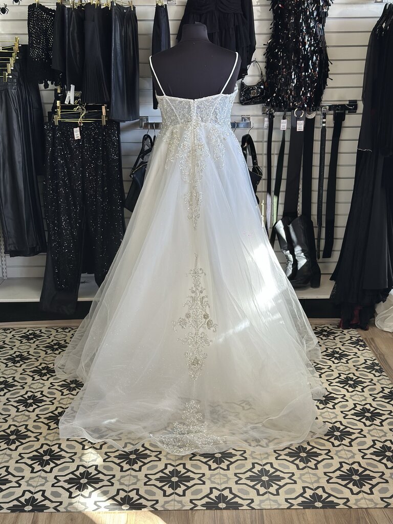 Stella Couture Ivory Sequin Beaded A Line Bridal Gown 20