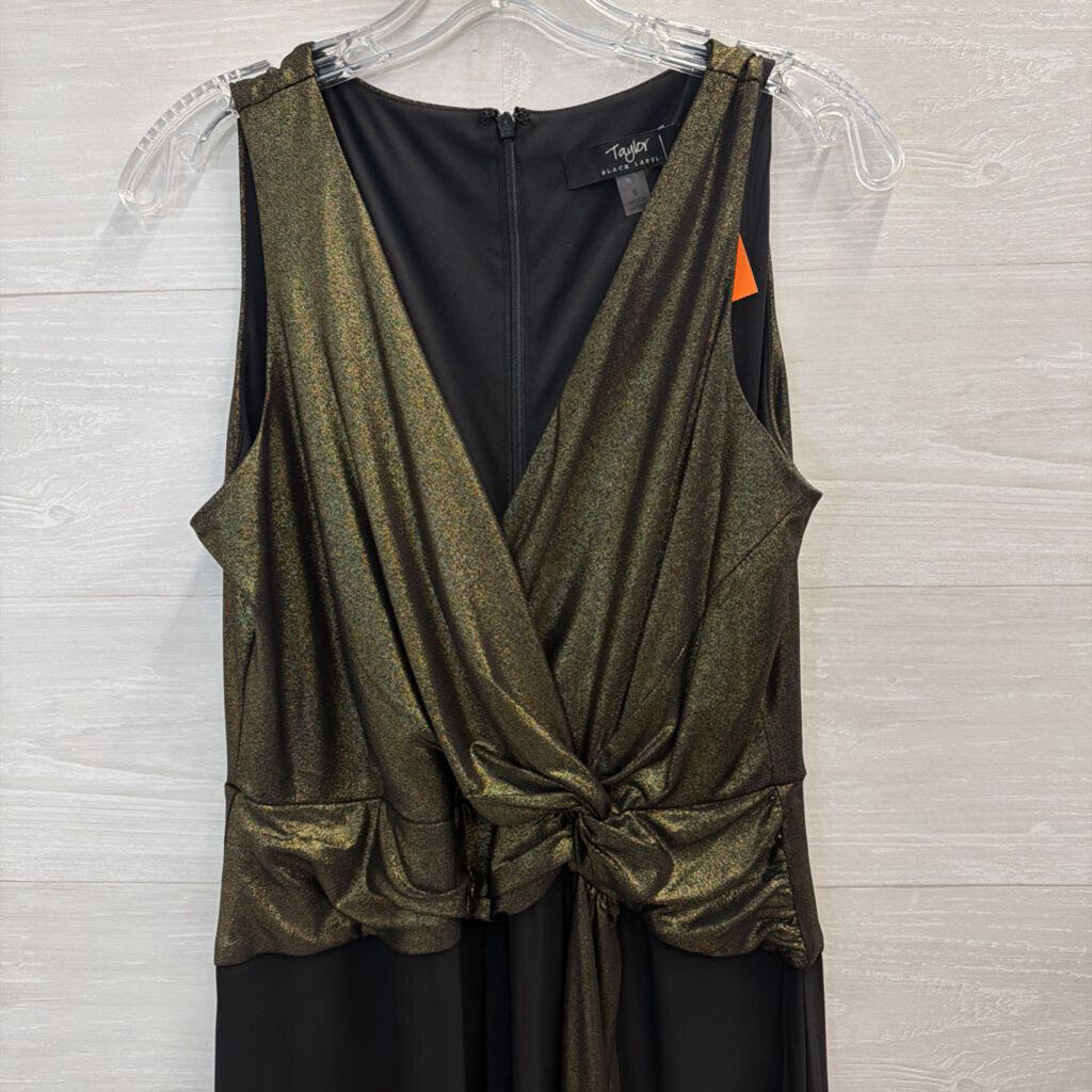 Taylor Black Label metallic Gold/ Black Sleeveless Jumspuit 8
