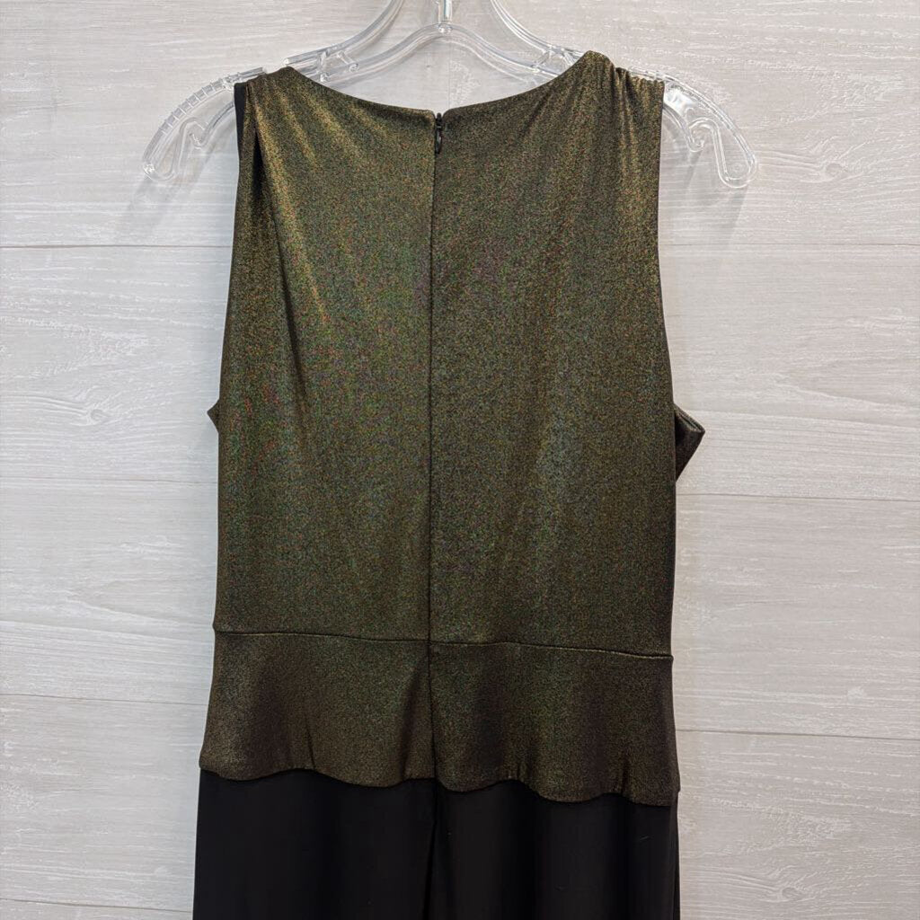Taylor Black Label metallic Gold/ Black Sleeveless Jumspuit 8