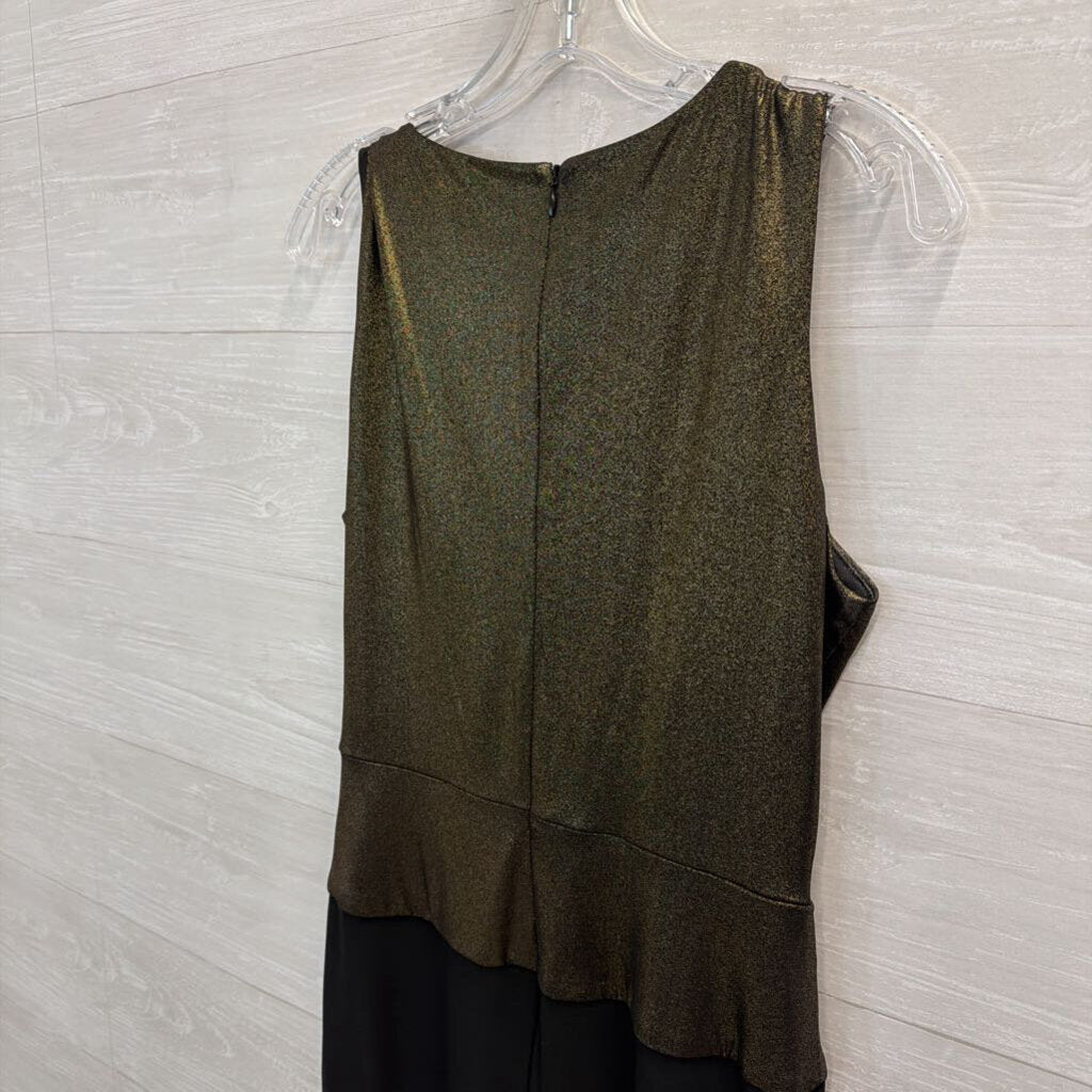 Taylor Black Label metallic Gold/ Black Sleeveless Jumspuit 8