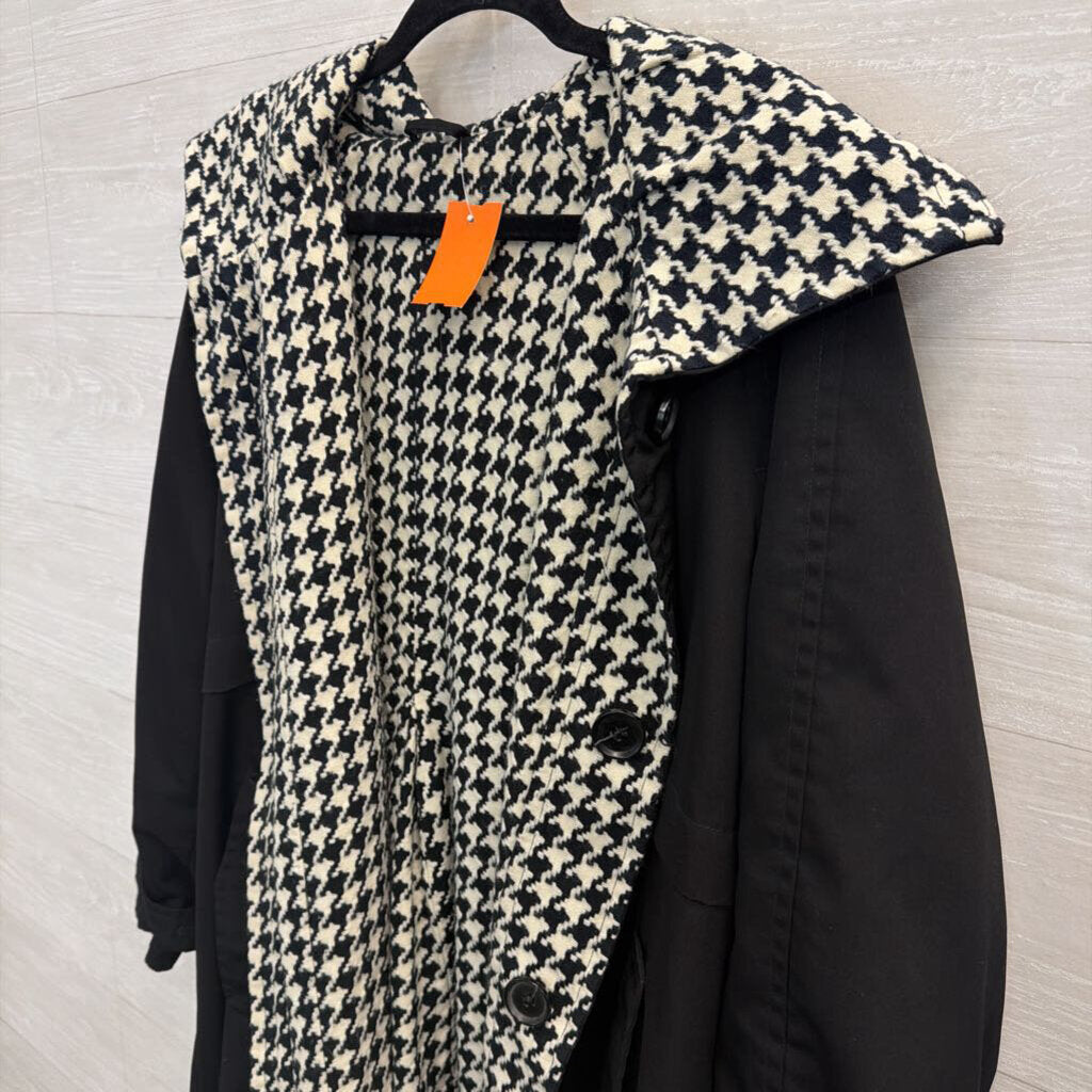 Black/ Cream Houndstooth Reversible Jacket Medium/ Large
