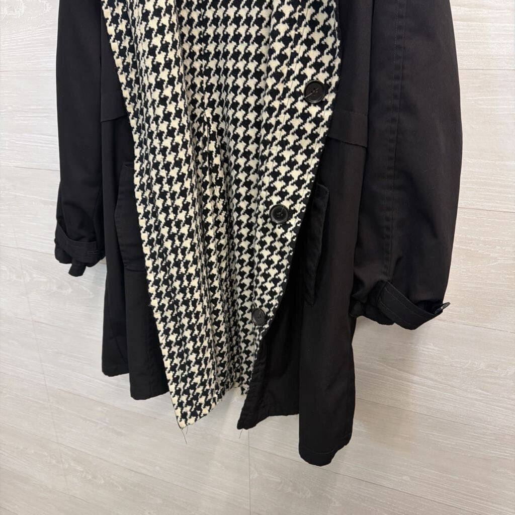 Black/ Cream Houndstooth Reversible Jacket Medium/ Large