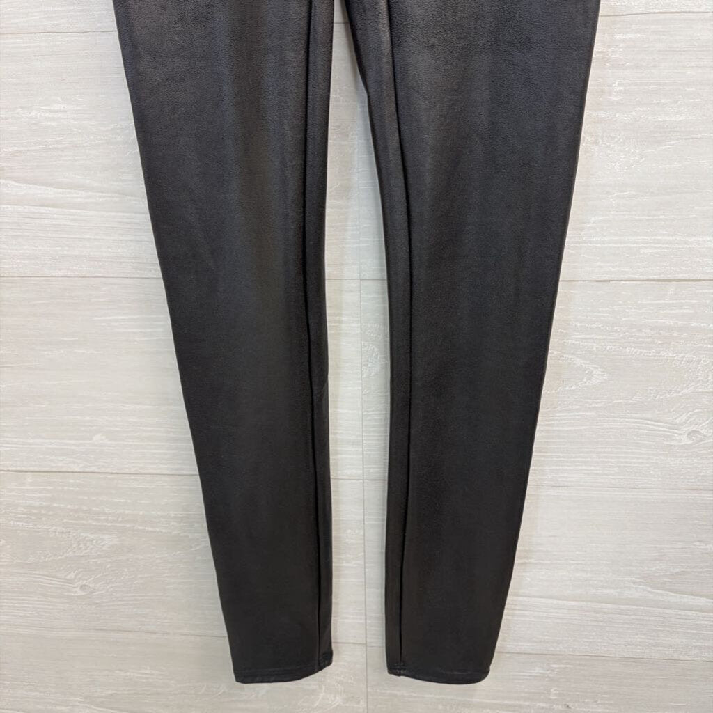 Spanx Black Faux Leather Leggings Medium