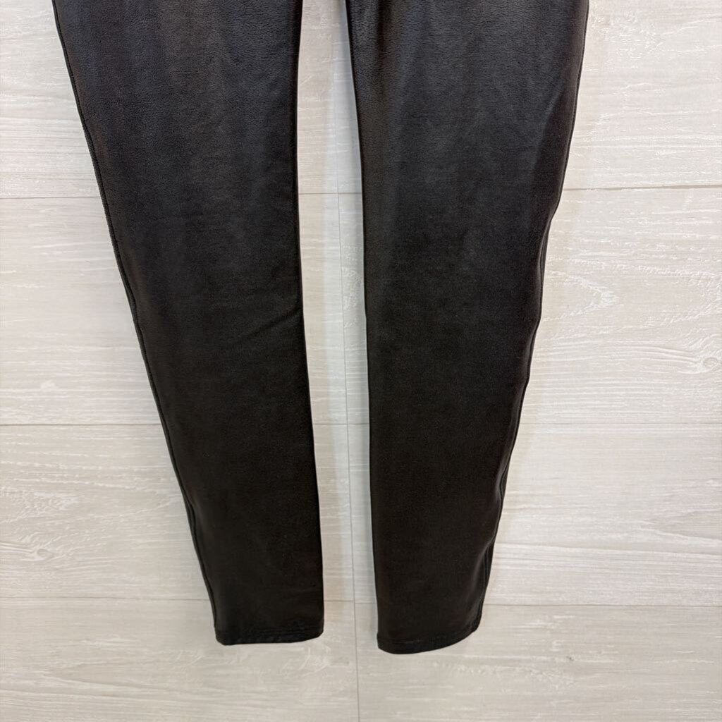 Spanx Black Faux Leather Leggings Medium