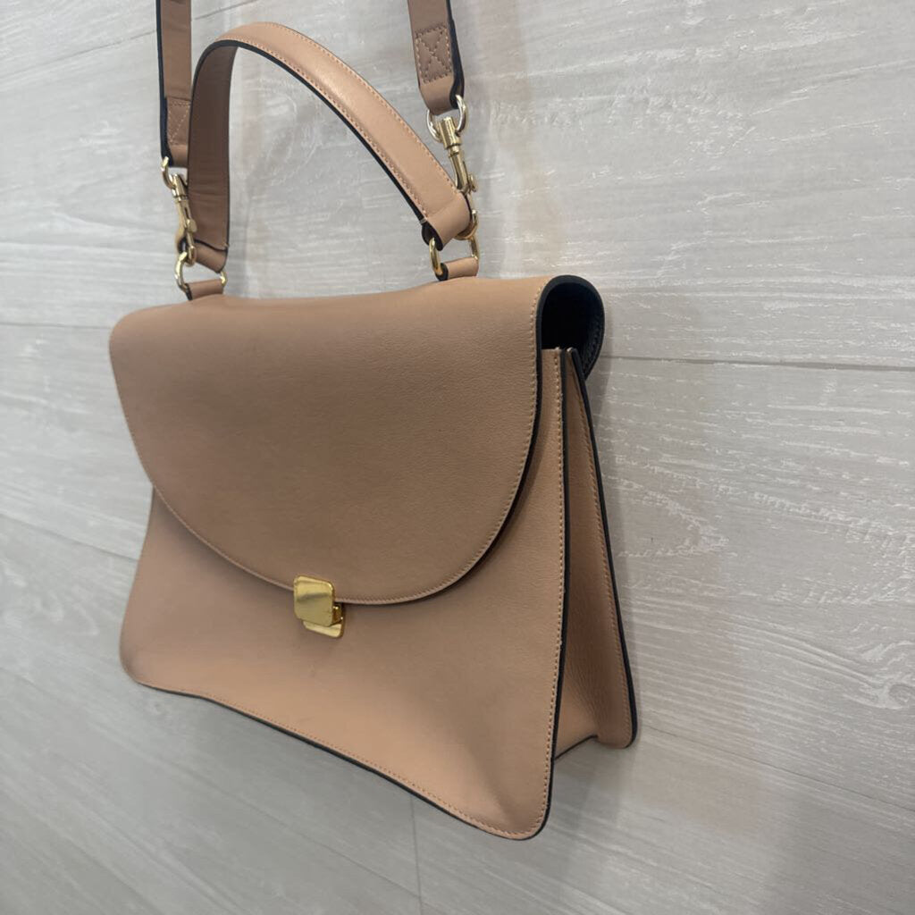 Cuyana Soft Rose Leather Messenger Purse