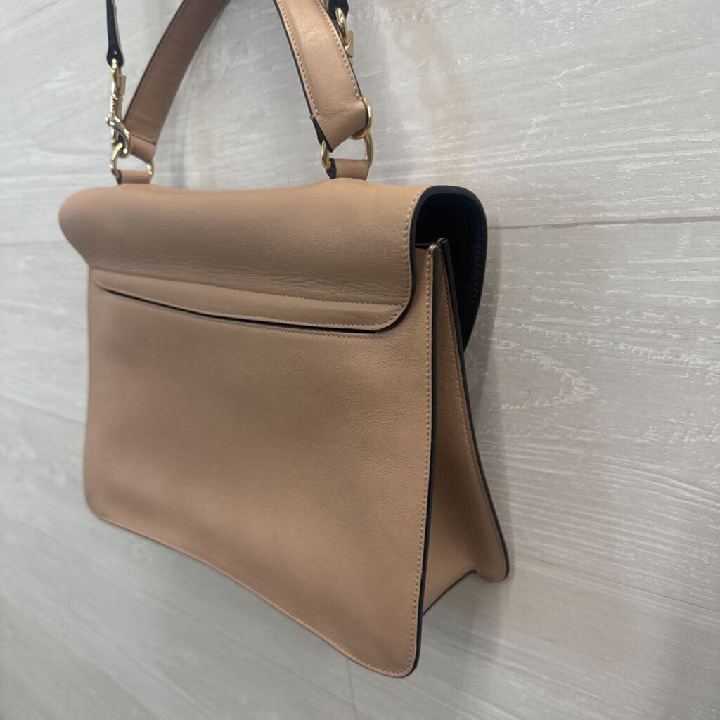 Cuyana Soft Rose Leather Messenger Purse