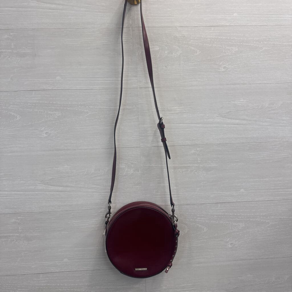 Rebecca Minkoff Burgundy Leather Circle Crossbody Purse