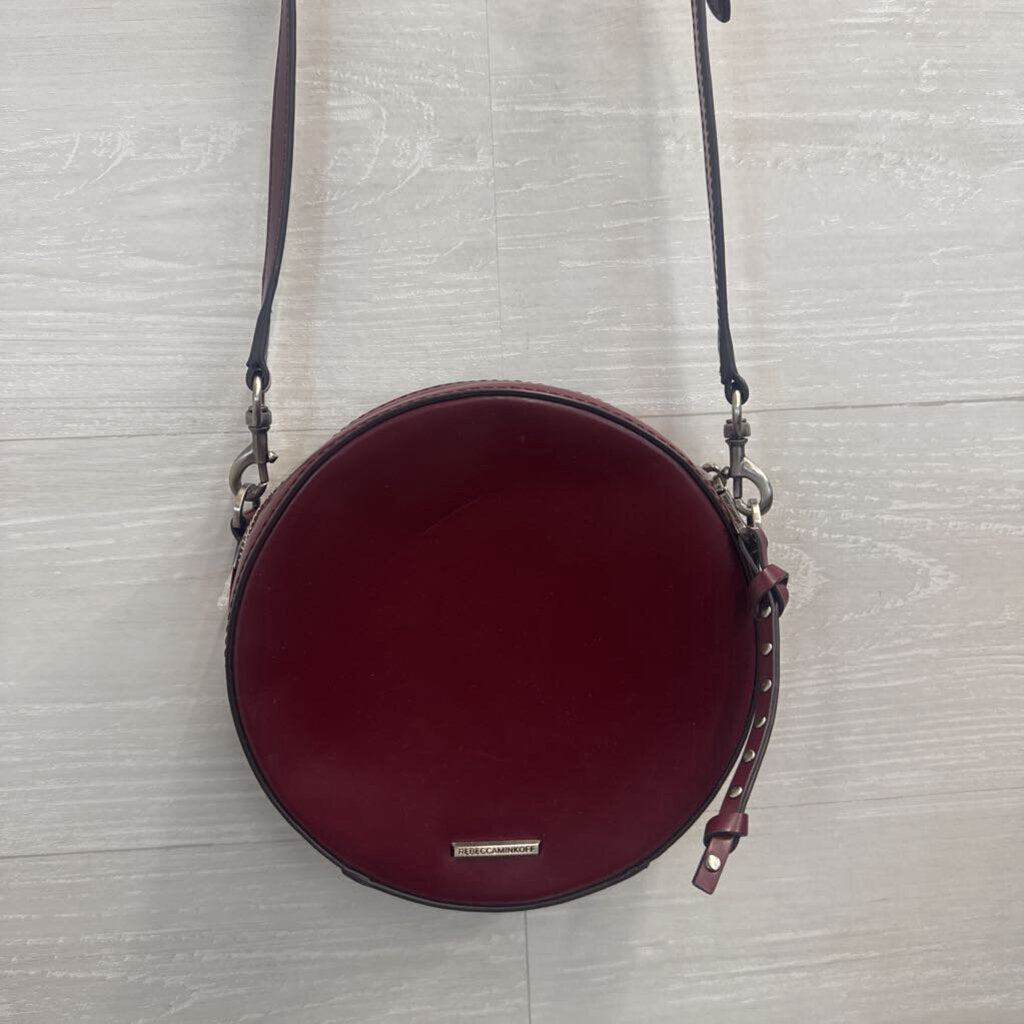 Rebecca Minkoff Burgundy Leather Circle Crossbody Purse