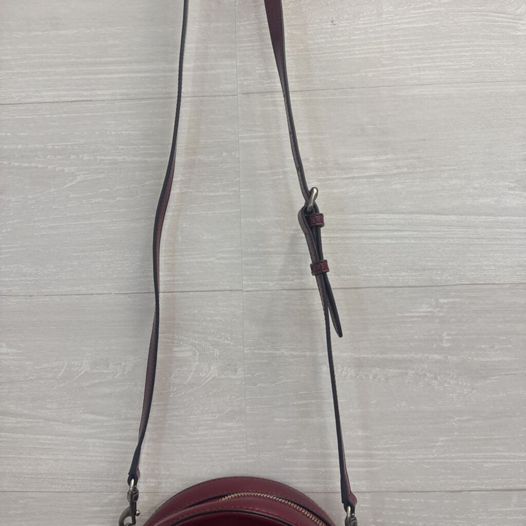 Rebecca Minkoff Burgundy Leather Circle Crossbody Purse
