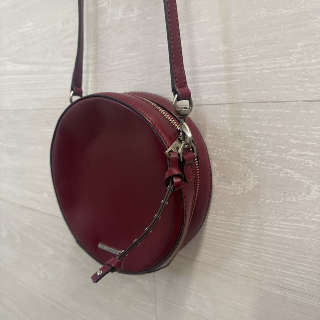 Rebecca Minkoff Burgundy Leather Circle Crossbody Purse