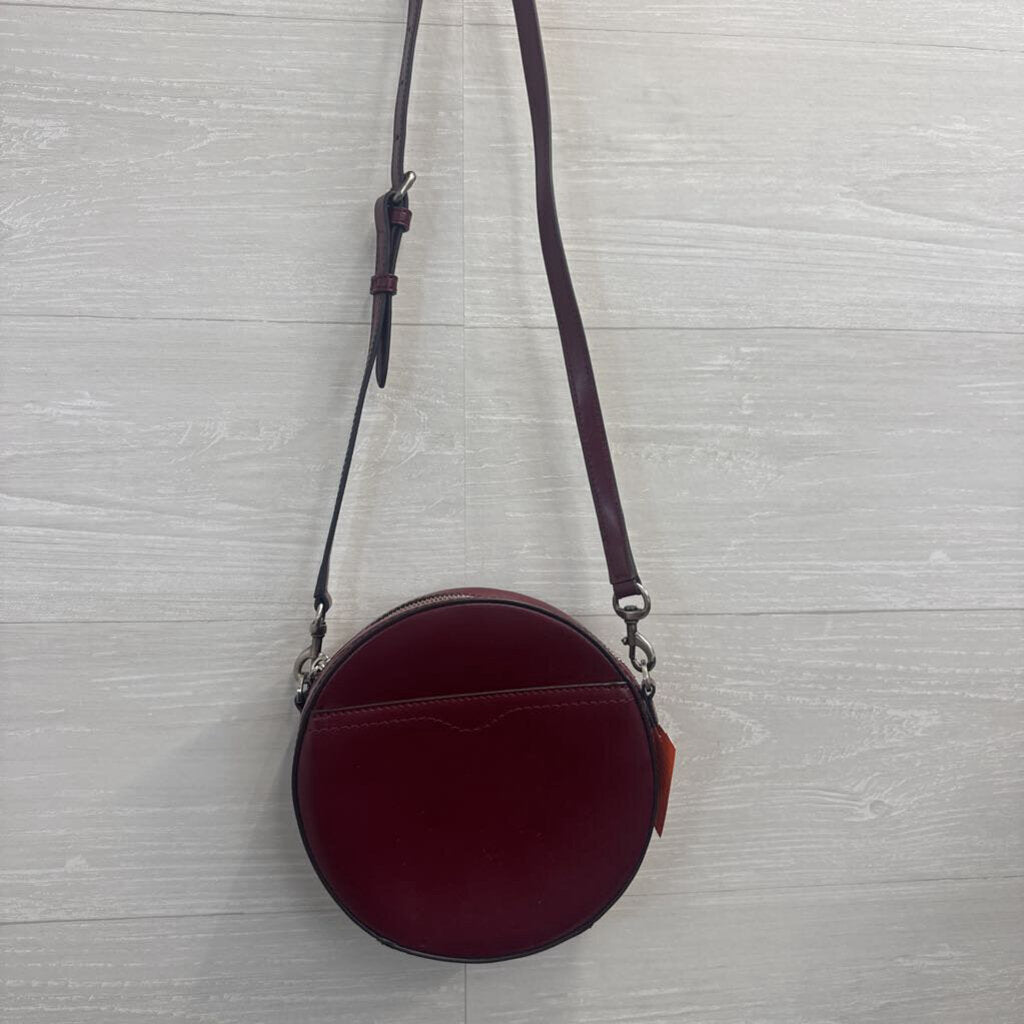 Rebecca Minkoff Burgundy Leather Circle Crossbody Purse