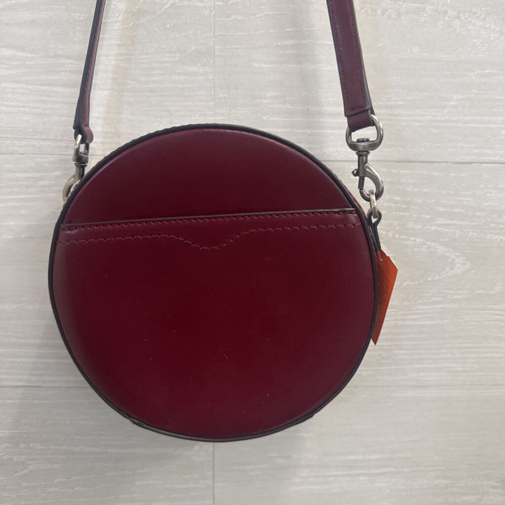 Rebecca Minkoff Burgundy Leather Circle Crossbody Purse