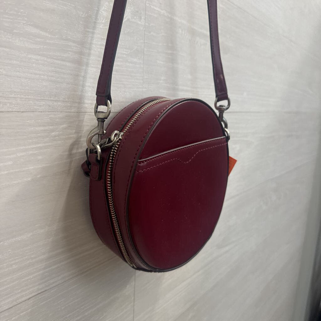 Rebecca Minkoff Burgundy Leather Circle Crossbody Purse