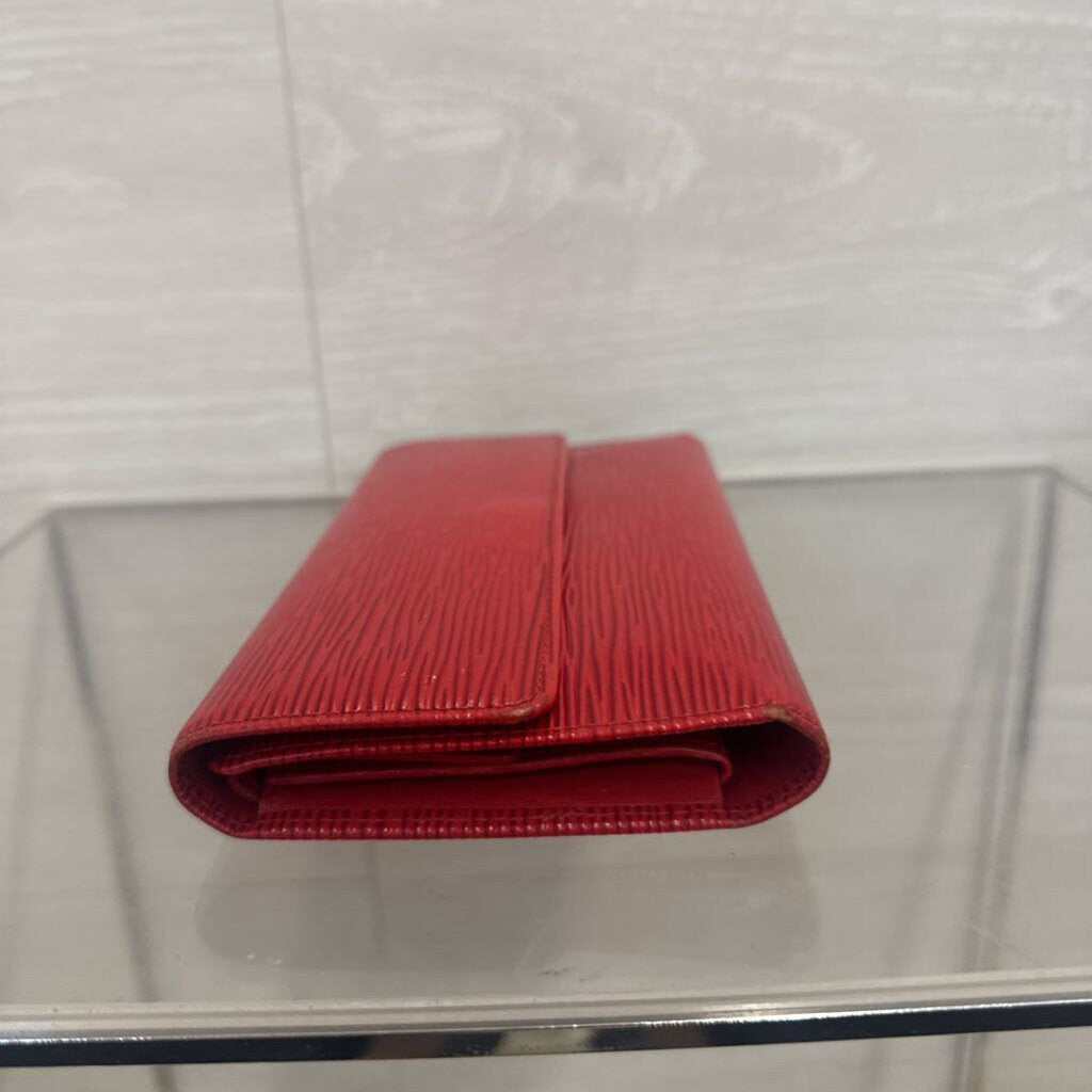 Vintage Louis Vuitton Red Textured Epi Leather Wallet
