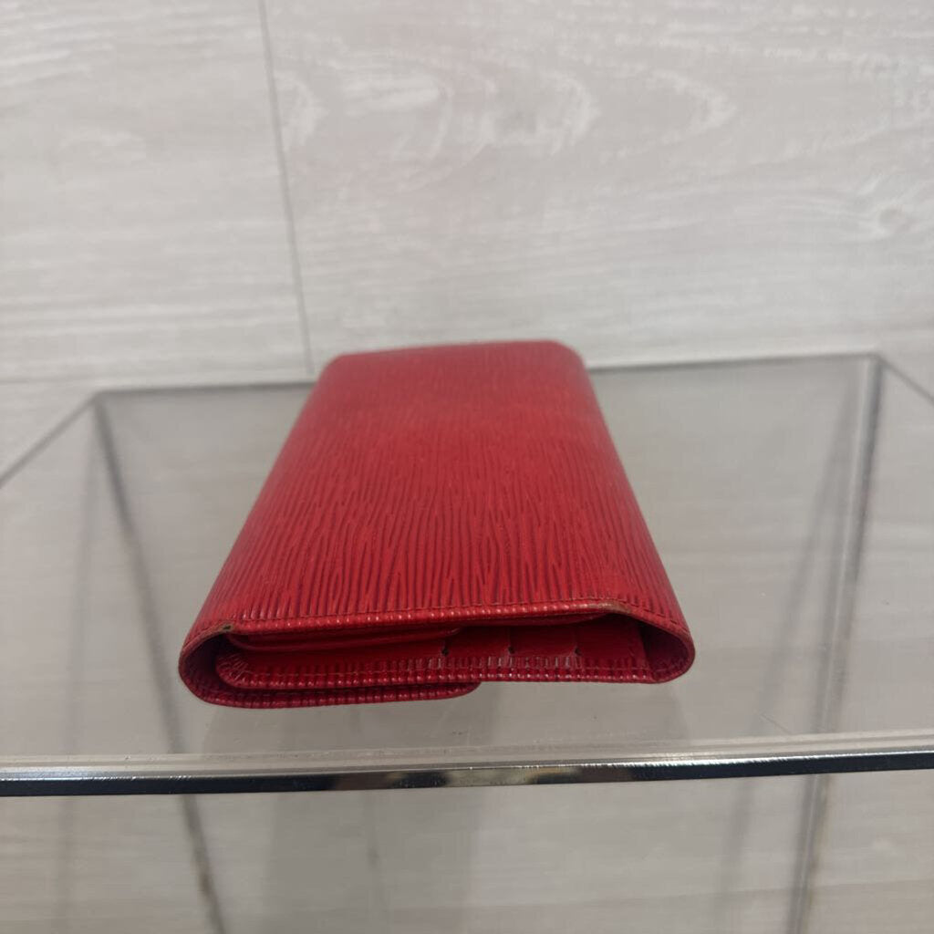Vintage Louis Vuitton Red Textured Epi Leather Wallet