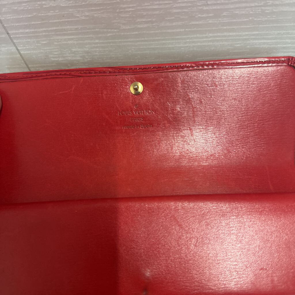 Vintage Louis Vuitton Red Textured Epi Leather Wallet