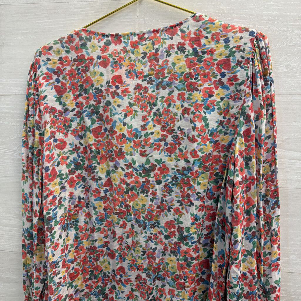 Hope and Harlow White/ Multi Print Long Sleeve Top Large