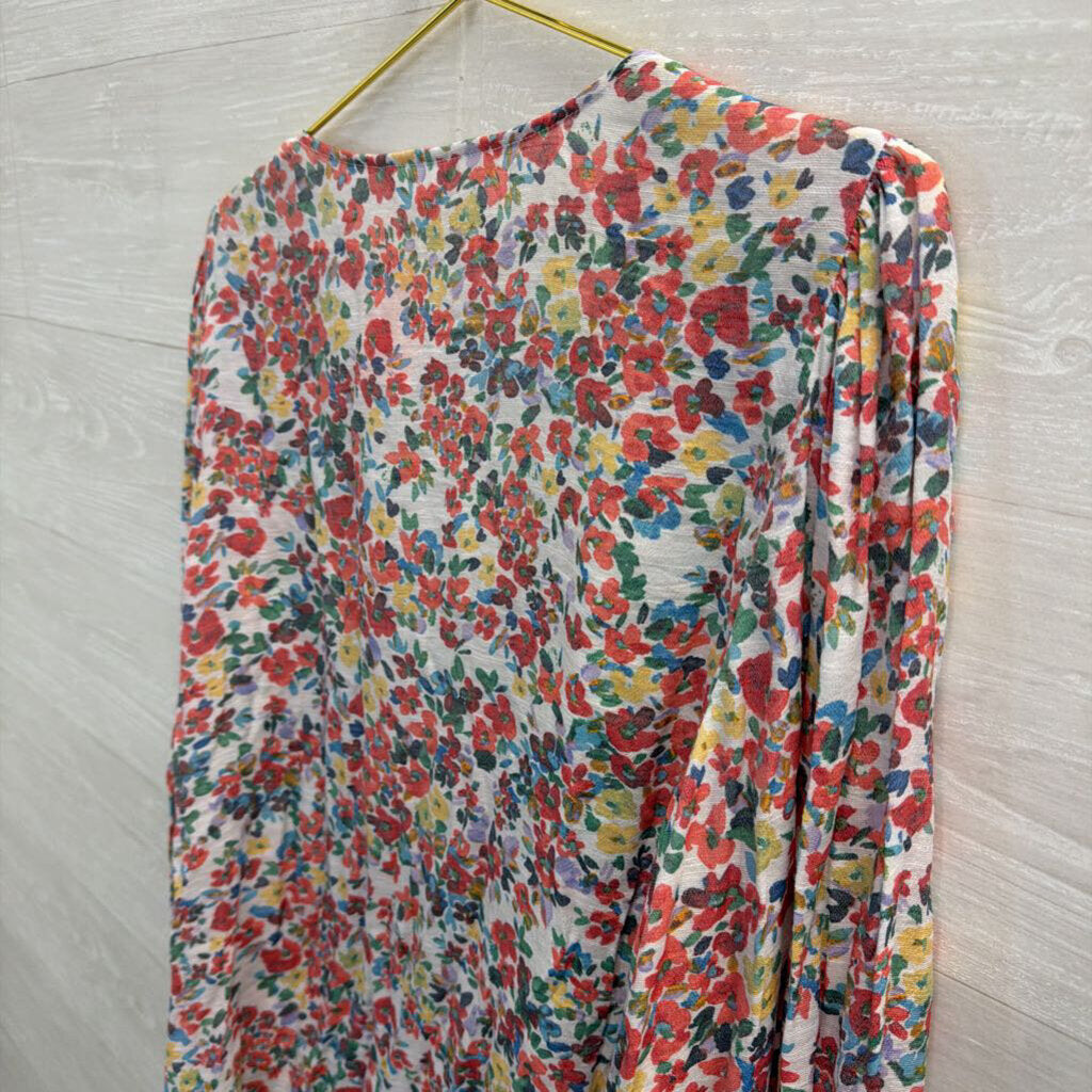 Hope and Harlow White/ Multi Print Long Sleeve Top Large