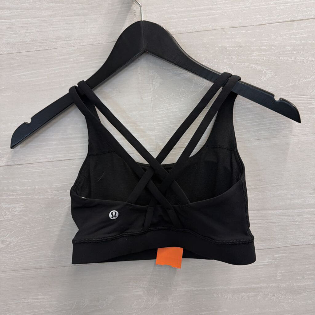 Lululemon Black Strappy Back Sports Bra 4