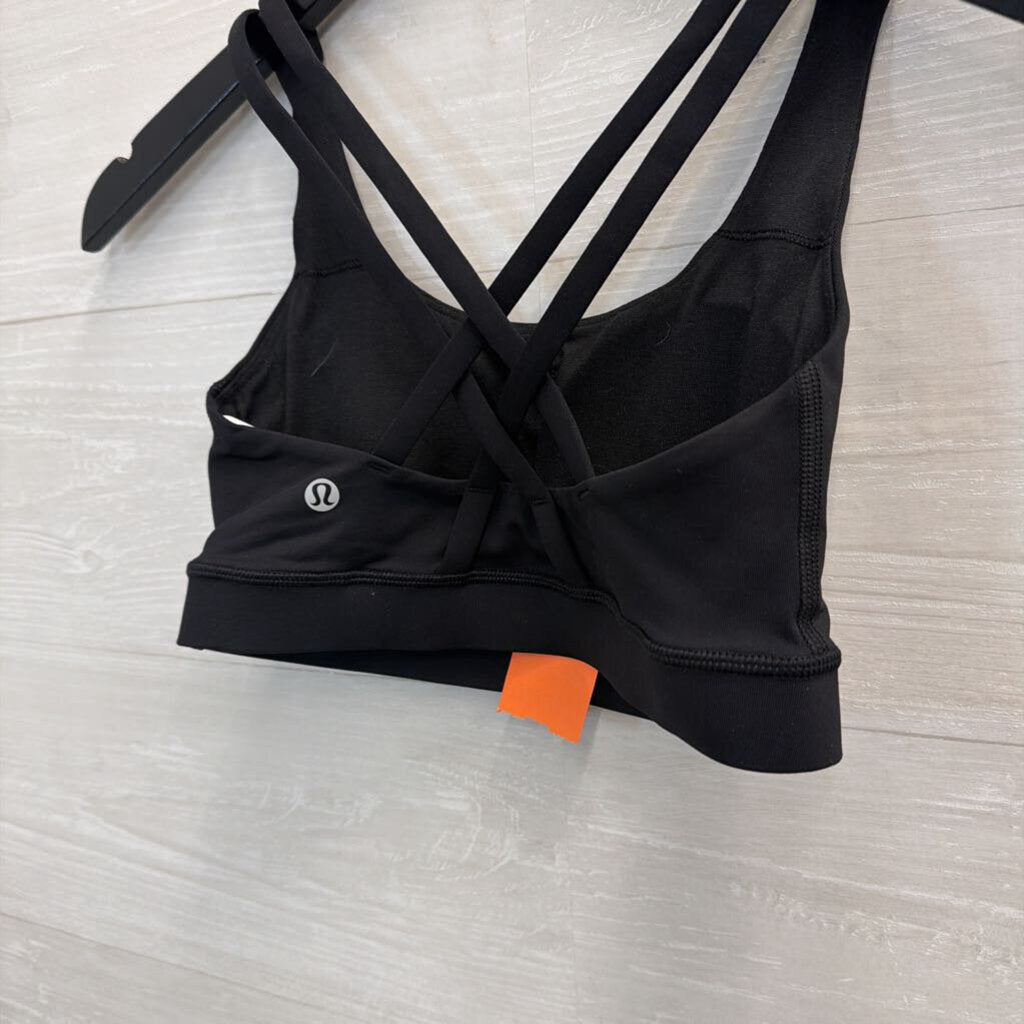 Lululemon Black Strappy Back Sports Bra 4