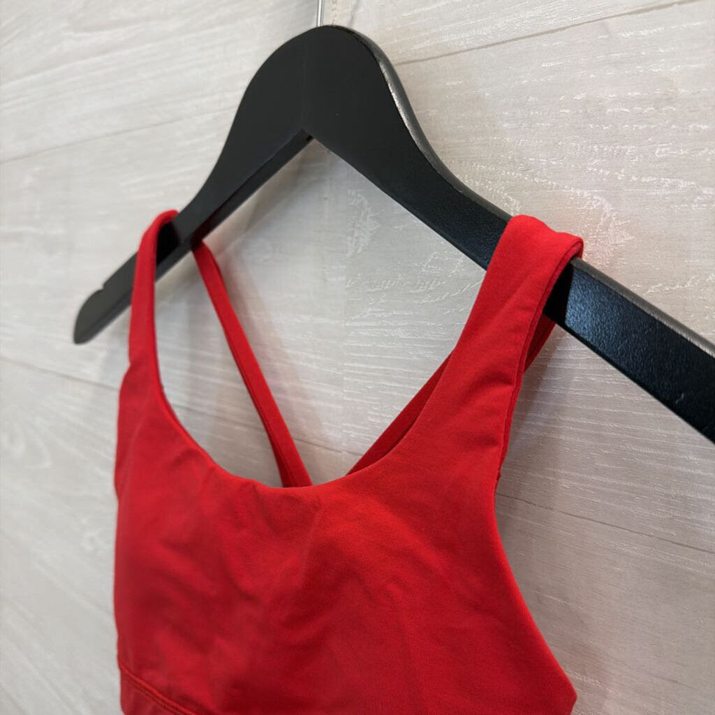 Lululemon Red Strappy Back Sports Bra 4