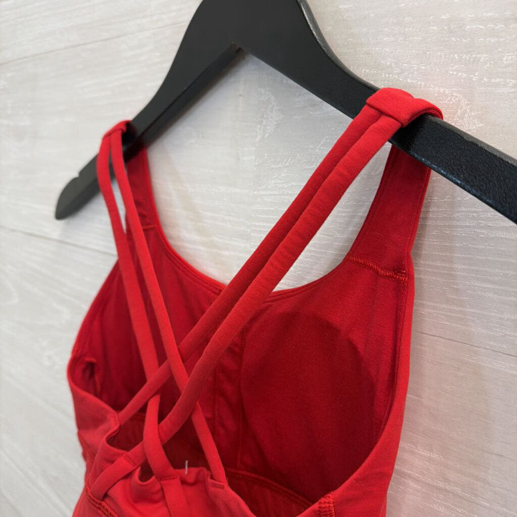 Lululemon Red Strappy Back Sports Bra 4