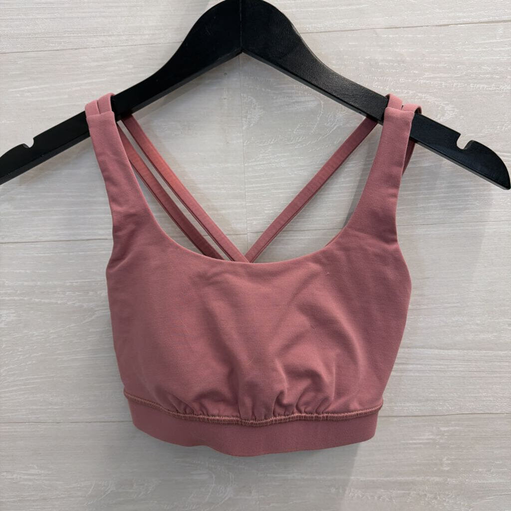 Lululemon Pink Strappy Back Sports Bra 4