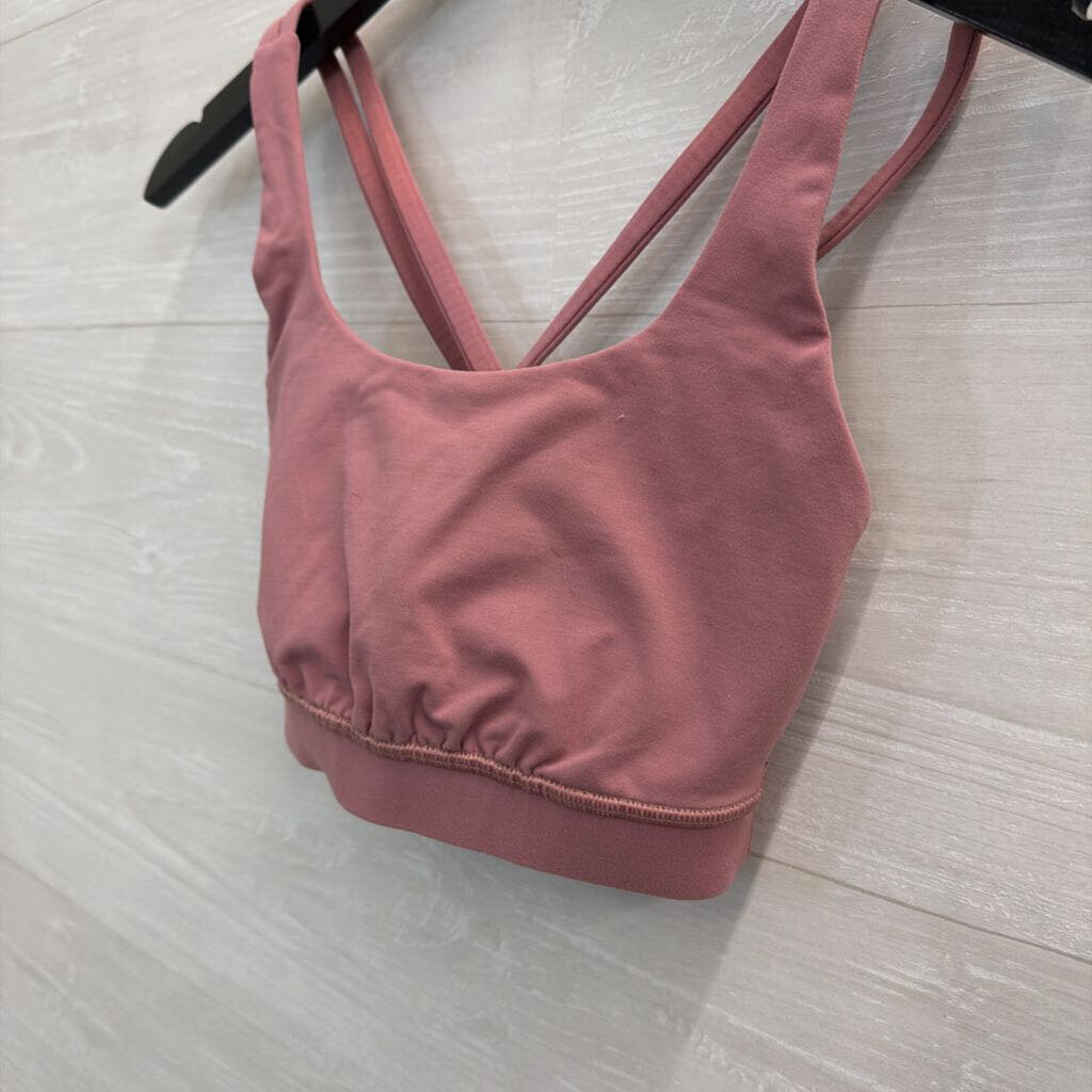 Lululemon Pink Strappy Back Sports Bra 4