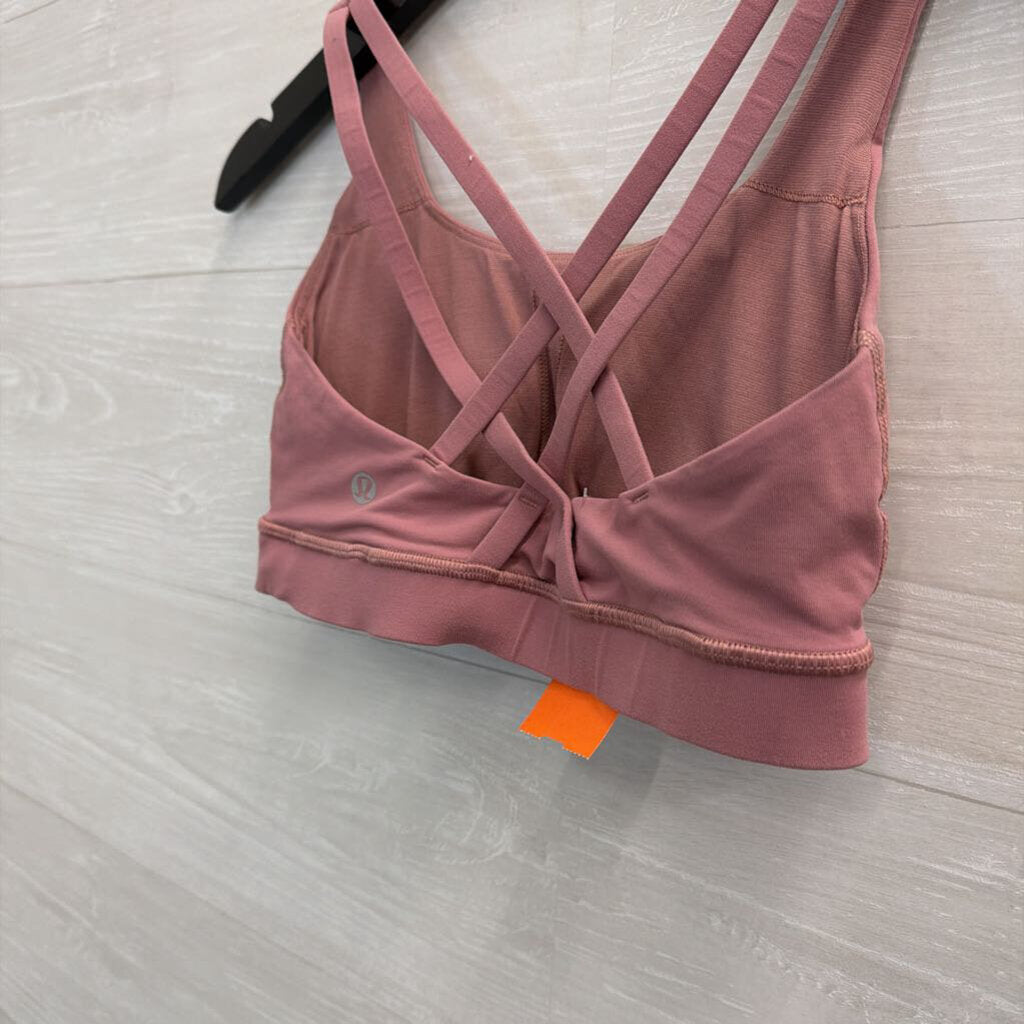 Lululemon Pink Strappy Back Sports Bra 4