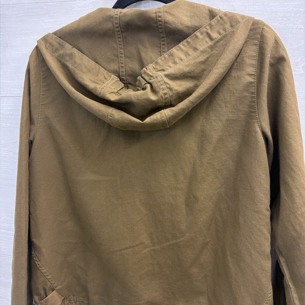 Eddie Bauer Green Zip Up Hooded Lightweight Jacket Extra Small