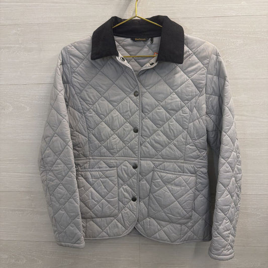 Barbour Grey Quilted Corduroy Collar Jacket 6