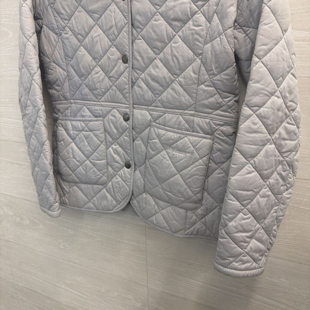 Barbour Grey Quilted Corduroy Collar Jacket 6