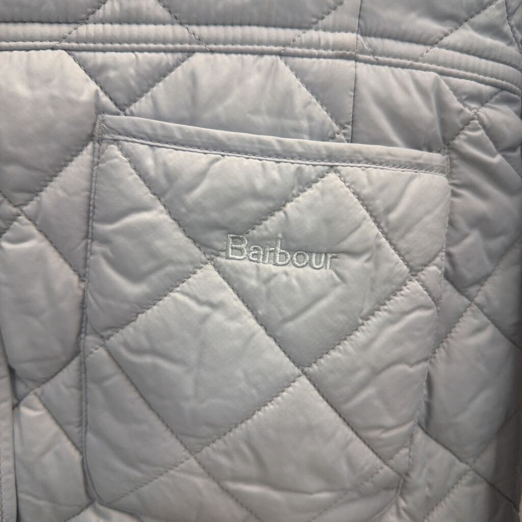 Barbour Grey Quilted Corduroy Collar Jacket 6