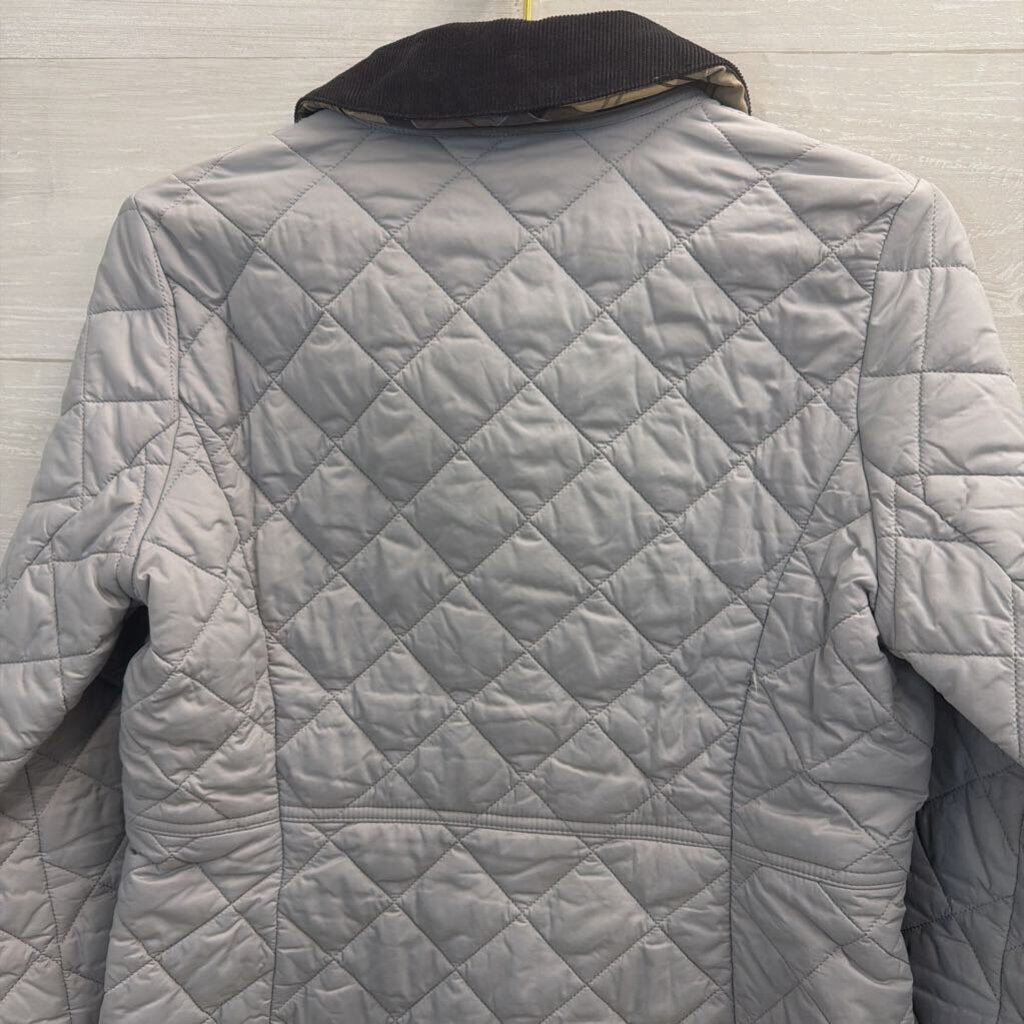 Barbour Grey Quilted Corduroy Collar Jacket 6