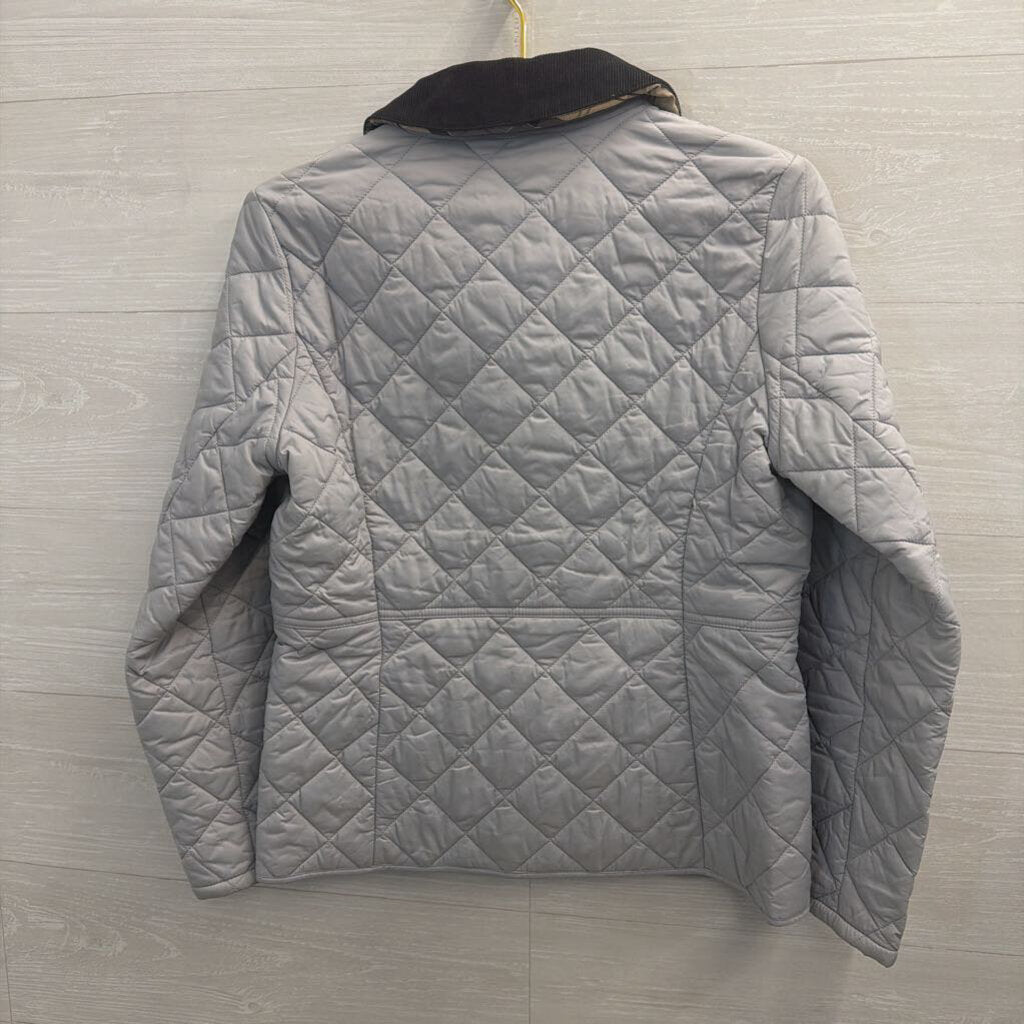 Barbour Grey Quilted Corduroy Collar Jacket 6
